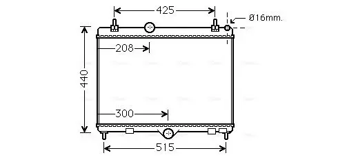 Handler.Part Radiator, engine cooling AVA PEA2358 1