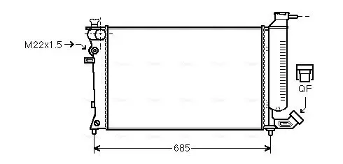 Handler.Part Radiator, engine cooling AVA PEA2137 1