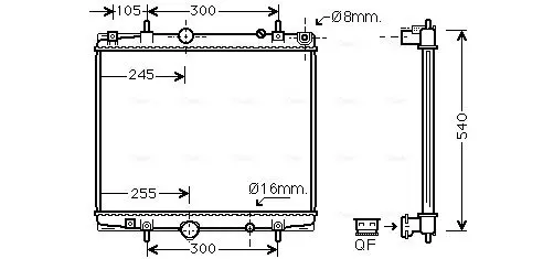 Handler.Part Radiator, engine cooling AVA PEA2237 1