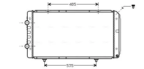 Handler.Part Heat exchanger, interior heating AVA PEA6088 1