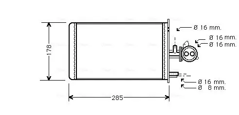 Handler.Part Heat exchanger, interior heating AVA PEA6173 1