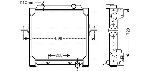 Handler.Part Radiator, engine cooling AVA RE2083 1