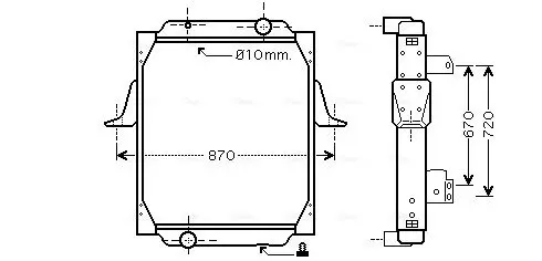 Handler.Part Radiator, engine cooling AVA RE2041 1