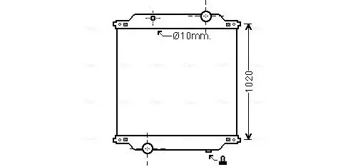 Handler.Part Radiator, engine cooling AVA RE2041N 1