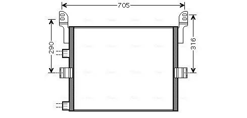 Handler.Part Condenser, air conditioning AVA REA5054 1