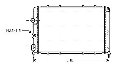 Handler.Part Radiator, engine cooling AVA RT2203 1