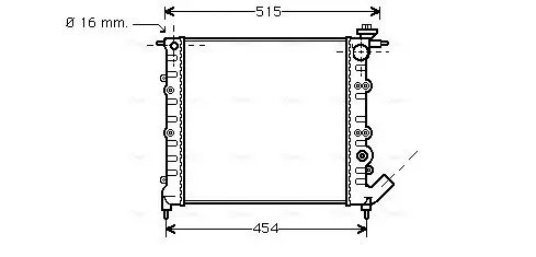 Handler.Part Radiator, engine cooling AVA RT2041 1