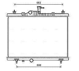 Handler.Part Radiator, engine cooling AVA RT2603 1