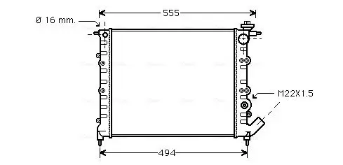 Handler.Part Radiator, engine cooling AVA RT2109 1