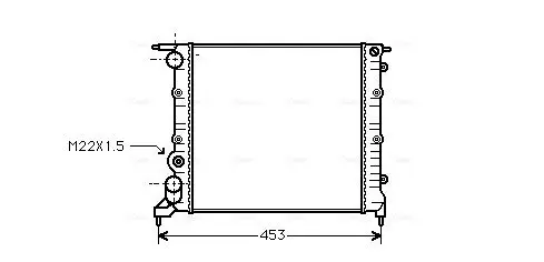 Handler.Part Radiator, engine cooling AVA RT2121 1