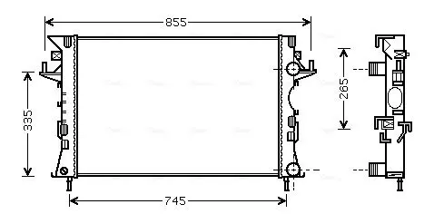 Handler.Part Radiator, engine cooling AVA RT2290 1