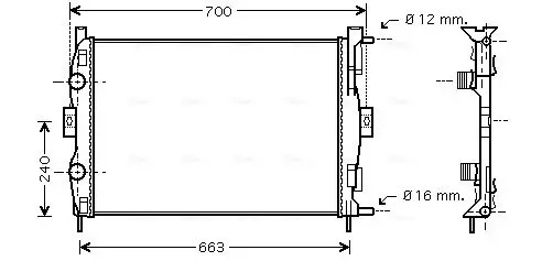 Handler.Part Radiator, engine cooling AVA RT2306 1