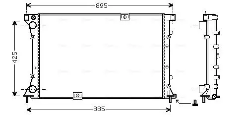 Handler.Part Radiator, engine cooling AVA RT2313 1