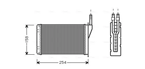 Handler.Part Heat exchanger, interior heating AVA RT6087 1