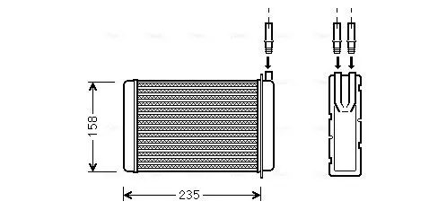 Handler.Part Heat exchanger, interior heating AVA RT6090 1