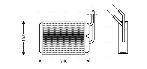 Handler.Part Heat exchanger, interior heating AVA RT6220 1