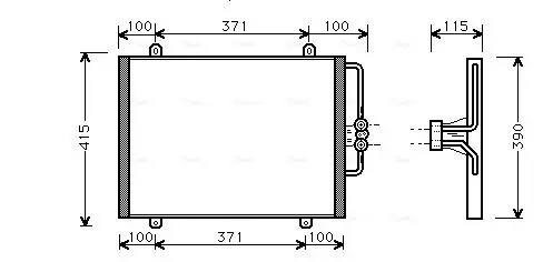 Handler.Part Condenser, air conditioning AVA RT5201 1