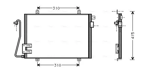 Handler.Part Condenser, air conditioning AVA RT5232 1