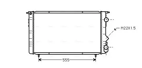 Handler.Part Radiator, engine cooling AVA RTA2150 1