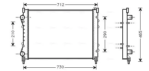 Handler.Part Radiator, engine cooling AVA RTA2233 1