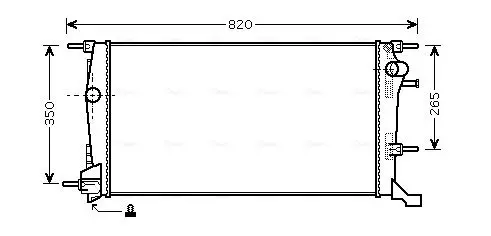 Handler.Part Radiator, engine cooling AVA RTA2445 1