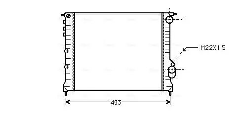 Handler.Part Radiator, engine cooling AVA RTA2133 1