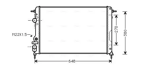 Handler.Part Radiator, engine cooling AVA RTA2241 1