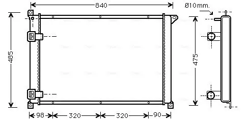 Handler.Part Radiator, engine cooling AVA RTA2257 1