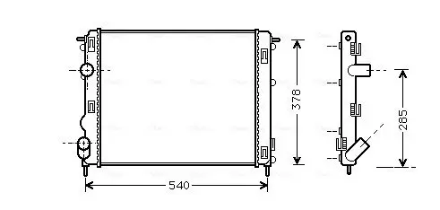 Handler.Part Radiator, engine cooling AVA RTA2269 1