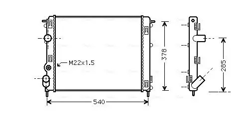 Handler.Part Radiator, engine cooling AVA RTA2302 1