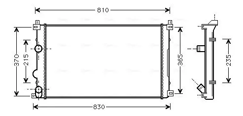 Handler.Part Radiator, engine cooling AVA RTA2321 1