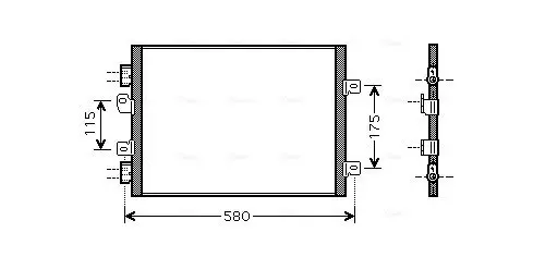 Handler.Part Condenser, air conditioning AVA RTA5341 1