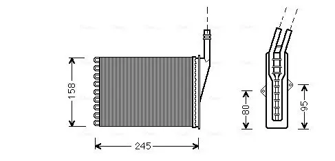 Handler.Part Heat exchanger, interior heating AVA RTA6249 1