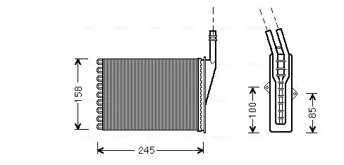 Handler.Part Heat exchanger, interior heating AVA RTA6250 1