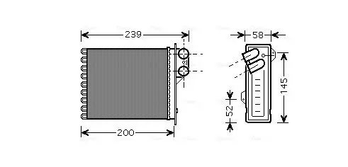 Handler.Part Heat exchanger, interior heating AVA RTA6398 1