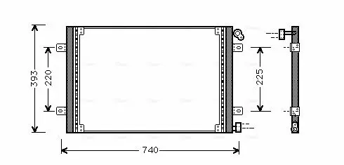 Handler.Part Condenser, air conditioning AVA RTA5234 1