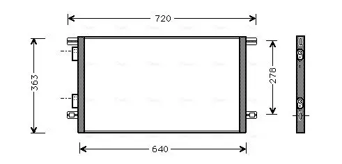 Handler.Part Condenser, air conditioning AVA RTA5253 1