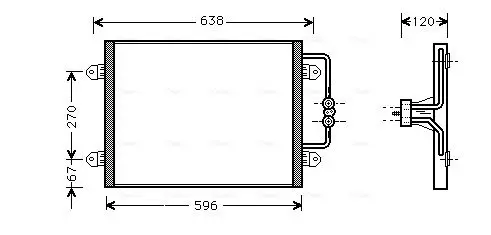 Handler.Part Condenser, air conditioning AVA RTA5256 1