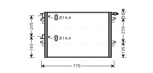 Handler.Part Condenser, air conditioning AVA RTA5297 1