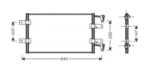 Handler.Part Condenser, air conditioning AVA RTA5314 1