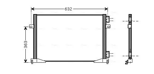 Handler.Part Condenser, air conditioning AVA RTA5400 1