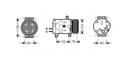 Handler.Part Compressor, air conditioning AVA RTAK069 1