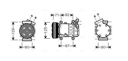 Handler.Part Compressor, air conditioning AVA RTK401 1