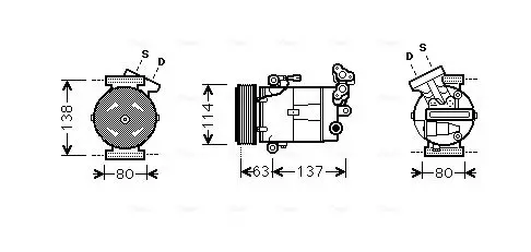 Handler.Part Compressor, air conditioning AVA RTK437 1