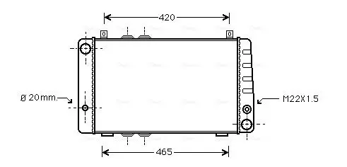 Handler.Part Radiator, engine cooling AVA SA2002 1