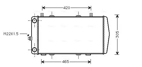 Handler.Part Radiator, engine cooling AVA SA2004 1