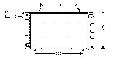 Handler.Part Radiator, engine cooling AVA SB2003 1