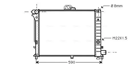 Handler.Part Radiator, engine cooling AVA SB2005 1