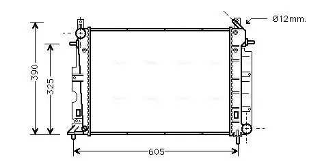 Handler.Part Radiator, engine cooling AVA SB2026 1