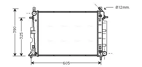 Handler.Part Radiator, engine cooling AVA SB2027 1